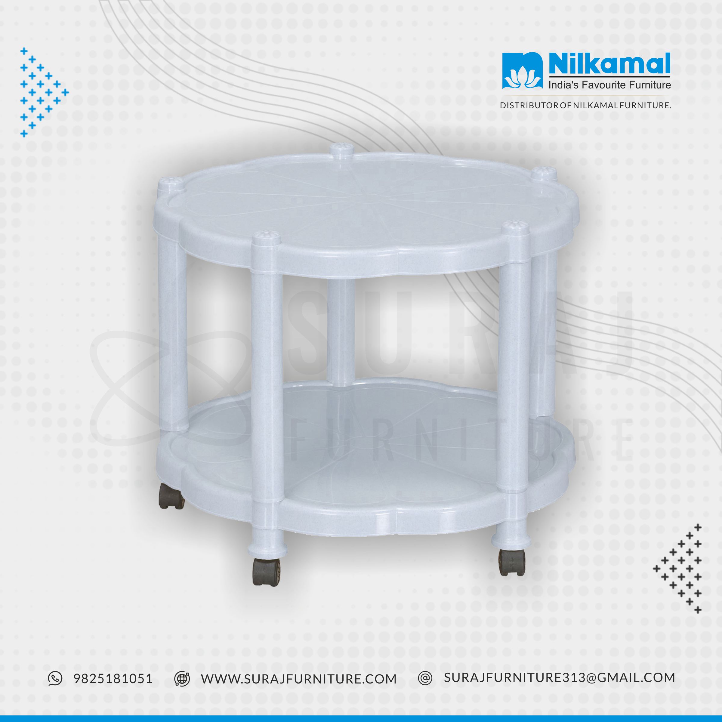 nilkamal tea table plastic